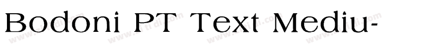 Bodoni PT Text Mediu字体转换